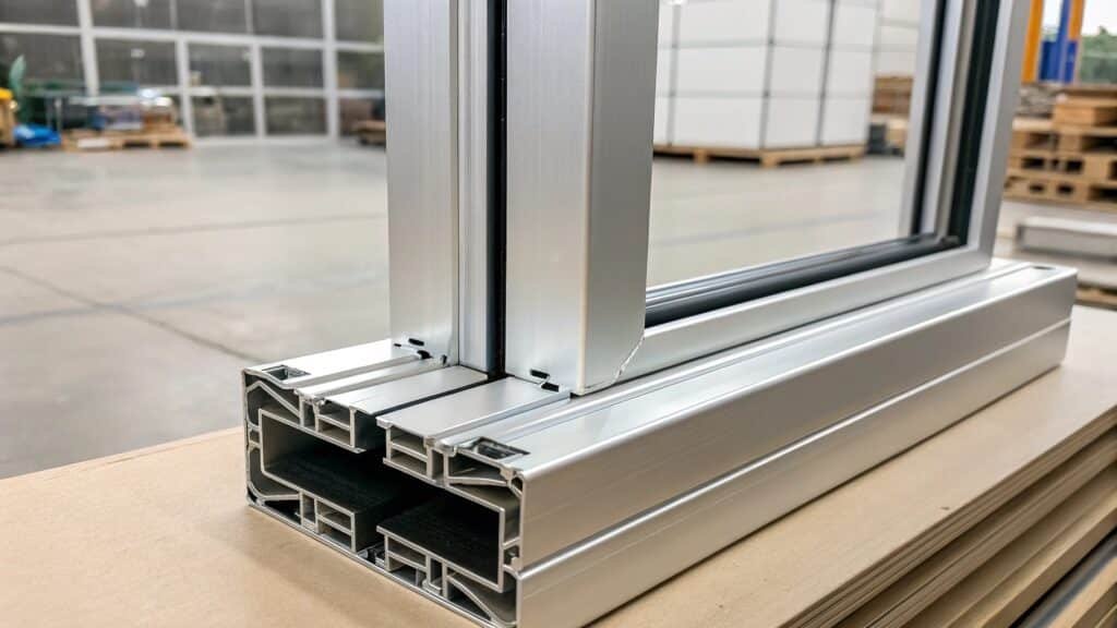 alt text: A large piece of aluminum outweighing a small piece of iron on a balance scale